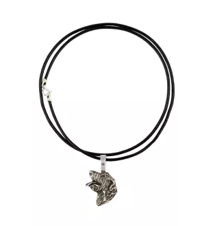 Irischer Wolfshund, Irish Wolfhound II - Hundehalsband, versilberter Anhänger für den Hundeliebhaber, dezenter Schmuck von Art-Dog