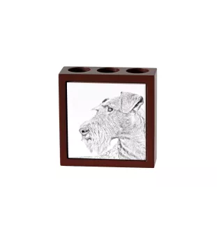 Irischer Terrier, Irish Terrier - Stifthalter mit Hund, Schreibtischorganizer mit Aufdruck, personalisierte Schreibtischdekoration der Marke Art-Dog