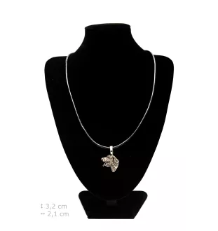 Lévrier irlandais, Irish wolfhound II - Collier pour chien, pendentif plaqué argent pour l'amoureux des chiens, bijoux subtils par Art-Dog