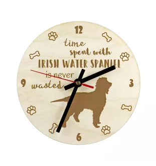 Chien d'eau irlandais, Épagneul d'eau irlandais - horloge avec chien, horloge en bois avec gravure, horloge personnalisée par Art-Dog
