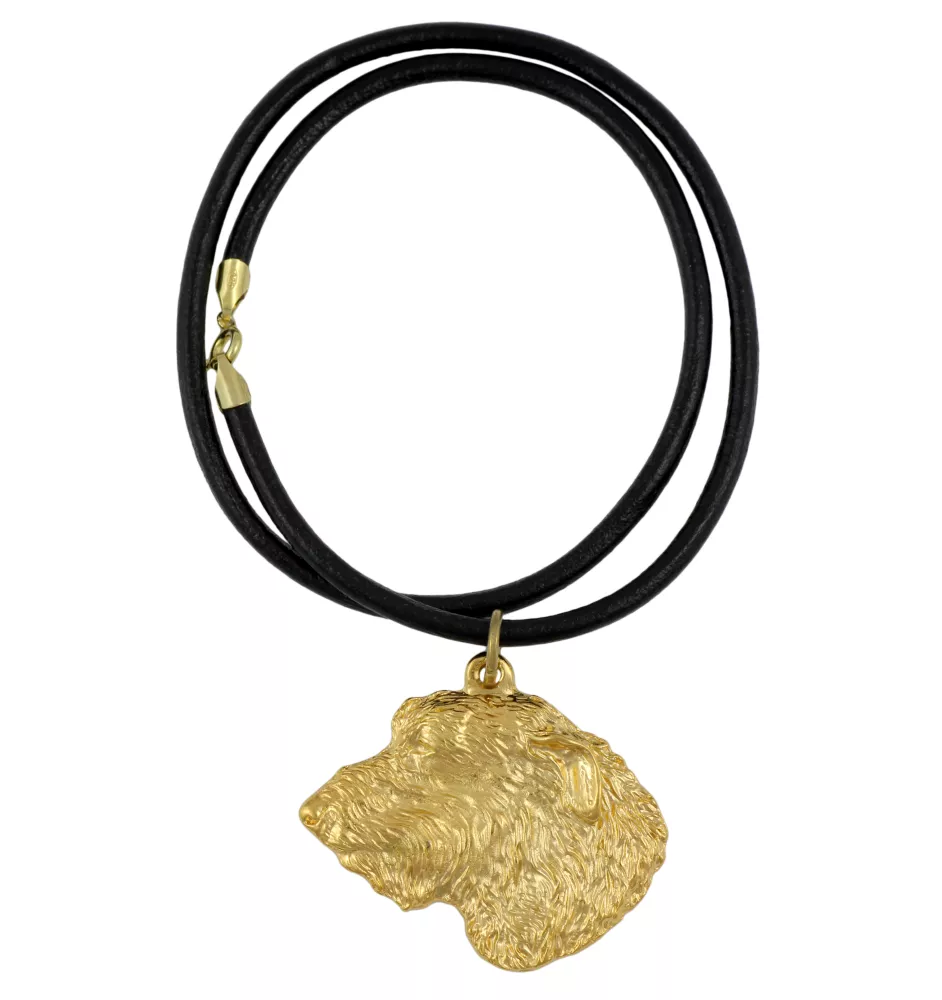 Irish Wolfhound I - Dog necklace, gold-plated pendant for dog fan, unique jewellery by Art-Dog brand