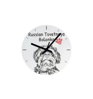 Irischer Terrier, Irish Terrier - Wanduhr mit Hund, Regal Uhr mit Druck, personalisierte Hausdekoration von Art-Dog.