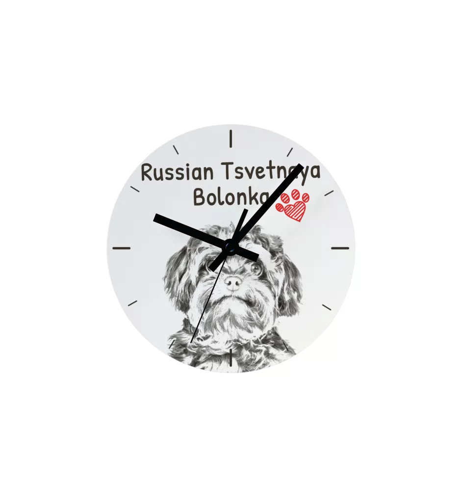 Irischer Terrier, Irish Terrier - Wanduhr mit Hund, Regal Uhr mit Druck, personalisierte Hausdekoration von Art-Dog.