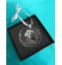 Lévrier irlandais, Irish wolfhound - boule de Noël en cristal avec une photo, photo de chien dans le cristal, décoration personnalisée pour sapin de Noël de la marque Art-Dog