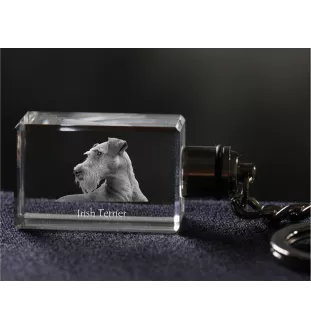 Terrier irlandais, Irish Terrier - Porte-clés en cristal avec photo de chien, porte-clés lumineux, cadeau unique de la marque Art-Dog