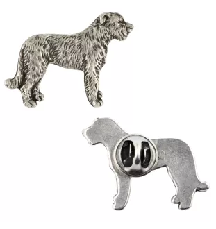 Irischer Wolfshund, Irish Wolfhound I - Hundebrosche in Geschenkbox, elegante Anstecknadel, Reversnadel für Art-Dog Markenjacke