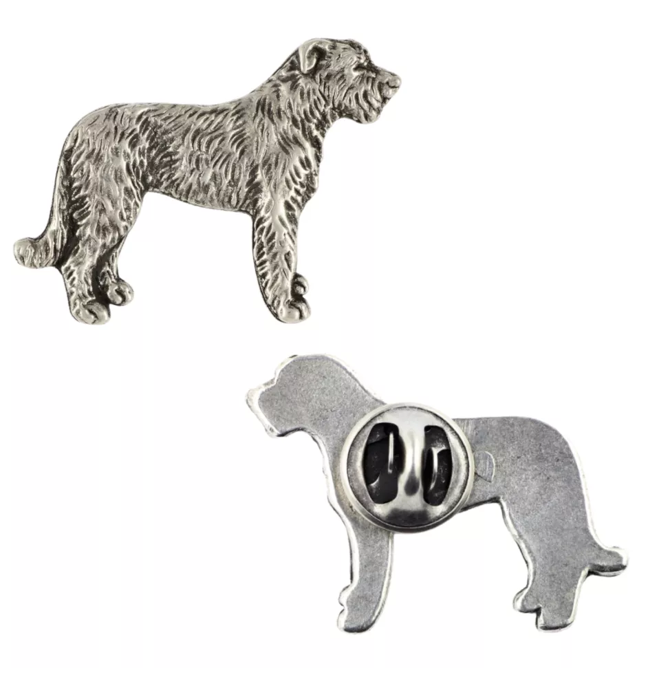 Irischer Wolfshund, Irish Wolfhound I - Hundebrosche in Geschenkbox, elegante Anstecknadel, Reversnadel für Art-Dog Markenjacke