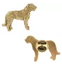 Irish Wolfhound I - Dog brooch in decorative box, elegant gold-plated pin, Art-Dog brand jacket pin