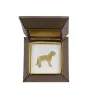 Lévrier irlandais, Irish wolfhound I - Broche de chien dans une boîte décorative, épingle élégante en plaqué or, épingle de veste de la marque Art-Dog