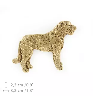 Irischer Wolfshund, Irish Wolfhound I - Hundebrosche in dekorativer Box, elegante vergoldete Anstecknadel, Jackenbrosche der Marke Art-Dog
