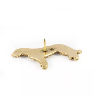 Irischer Wolfshund, Irish Wolfhound I - Hundebrosche in dekorativer Box, elegante vergoldete Anstecknadel, Jackenbrosche der Marke Art-Dog