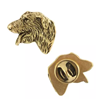 Lévrier irlandais, Irish wolfhound II - broche plaquée or, ornement élégant pour chien, broche unique de la marque Art-Dog