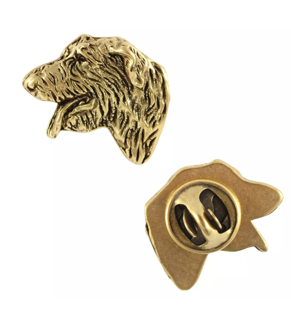 Lévrier irlandais, Irish wolfhound II - broche plaquée or, ornement élégant pour chien, broche unique de la marque Art-Dog