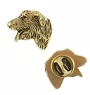Irish Wolfhound II - gold-plated pin brooch, elegant dog ornament, unique pin by Art-Dog brand