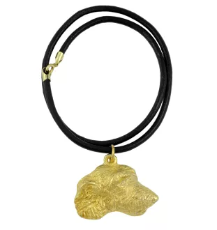 Irischer Wolfshund, Irish Wolfhound - Hundehalsband, vergoldeter Anhänger für Hundefans, einzigartiger Schmuck der Marke Art-Dog