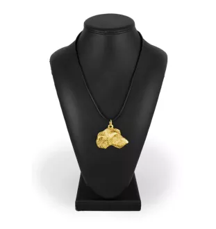 Irischer Wolfshund, Irish Wolfhound - Hundehalsband, vergoldeter Anhänger für Hundefans, einzigartiger Schmuck der Marke Art-Dog