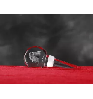 Irischer Terrier, Irish Terrier - Kristallflaschenverschluss, einzigartiger Weinverschluss mit Foto, personalisiertes Geschenk für Sommelier der Marke Art-Dog