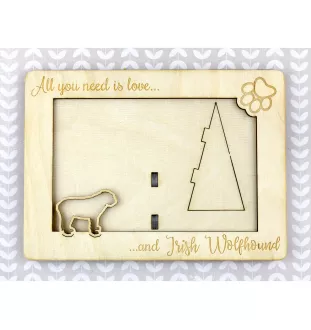 Wilczarz irlandzki ramka na zdjęcie ze sklejki Art-Dog