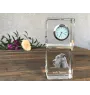 Irish Terrier, Irish Red Terrier, Brocaire Rua - crystal clock with a photo, a photo of a dog in crystal, personalized desk clock by Art-Dog brand