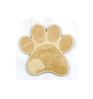 Irish Wolfhound - Mug coaster, engraved coaster with dog, gift for dog lover by Art-Dog brand