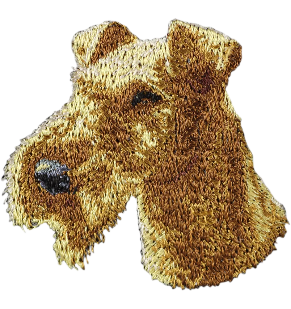 Terrier irlandais, Irish Terrier - écusson en forme de chien, patch brodé, décoration unique pour sac à dos de la marque Art-Dog