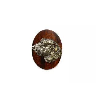 Wilczarz irlandzki broszka clipring drewniany Art-Dog