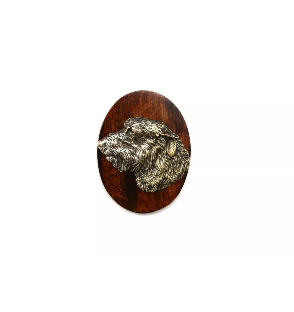 Wilczarz irlandzki broszka clipring drewniany Art-Dog
