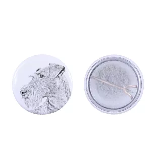 Irischer Terrier, Irish Terrier - Anstecknadel mit Ihrem Hund, fügen Sie Ihr eigenes Foto hinzu, Marke Art-Dog