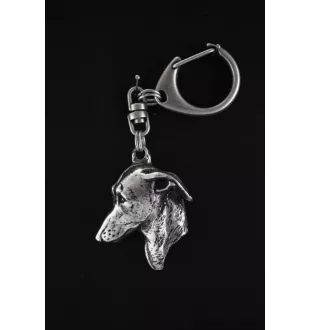 Levrette d'Italie, Petit lévrier italien - Porte-clés argenté avec chien, décoration de sac à main, pendentif de sac à dos par la marque Art-Dog