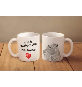 Irischer Terrier, Irish Terrier - Tasse mit Hund, Tasse mit Bild, personalisiertes Geschenk der Marke Art-Dog