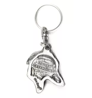 Levrette d'Italie, Petit lévrier italien - Pendentif chien argenté, décoration de sac à main, pendentif sac à dos par la marque Art-Dog