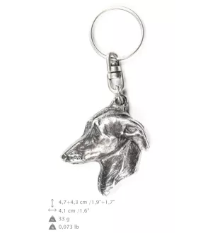 Italian Greyhound, Italian Sighthound - Silver-plated dog pendant, handbag decoration, backpack pendant by Art-Dog brand