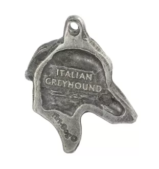 Levrette d'Italie, Petit lévrier italien - Pendentif chien argenté, décoration de sac à main, pendentif sac à dos par la marque Art-Dog
