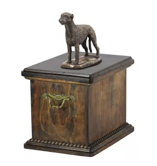 Irish Wolfhound - urn for the ashes of a dog, urn with a statuette, elegant urn in the classic style of the Art-Dog brand