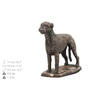 Irish Wolfhound - urn for the ashes of a dog, urn with a statuette, elegant urn in the classic style of the Art-Dog brand