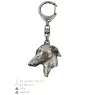 Italienisches Windspiel, Italian Greyhound - Versilberter Schlüsselanhänger mit Hund in einer Geschenkbox, Handtaschenschmuck, Rucksackanhänger der Marke Art-Dog