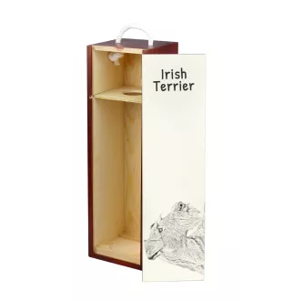Irischer Terrier, Irish Terrier - Weinbox mit Hund, Alkoholbox mit Grafik, personalisierte Geschenkbox der Marke Art-Dog