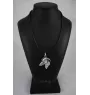 Levrette d'Italie, Petit lévrier italien - collier avec un chien, pendentif en plaqué argent pour les fans de chiens, bijoux uniques de la marque Art-Dog