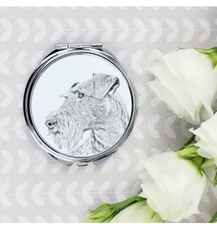 Irish Terrier, Irish Red Terrier, Brocaire Rua - Pocket mirror with a dog, personalized mirror for a purse, compact mirror with Art-Dog brand print.