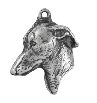 Levrette d'Italie, Petit lévrier italien - Collier de chien dans une boîte cadeau, médaillon argenté pour fan de chien, pendentif remarquable de la marque Art-Dog
