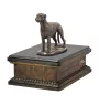 Lévrier irlandais, Irish wolfhound - urne pour cendres de chien, urne personnalisée avec une statuette, urne en bois avec un chien de la marque Art-Dog