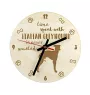 Italian Greyhound, Italian Sighthound - clock with dog, wooden clock with engraving, personalised clock by Art-Dog