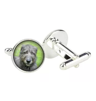 Irischer Wolfshund, Irish Wolfhound - Manschettenknöpfe, Hemdverzierung, Hemdanhänger der Marke Art-Dog