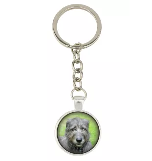 Irish Wolfhound - keychain in a box, own photo, keychain pendant from Art-Dog brand
