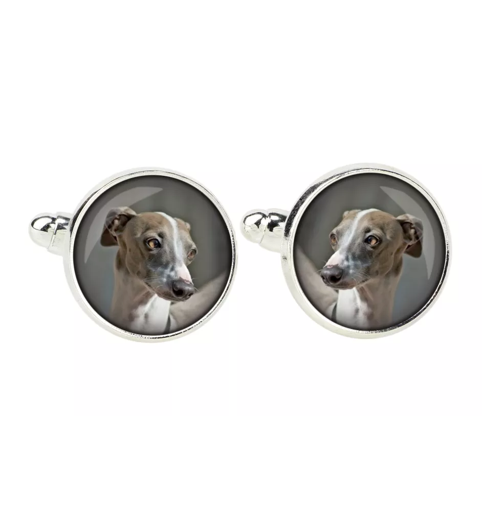 Levrette d'Italie, Petit lévrier italien - boutons de manchette, décoration de chemise, pendentif de chemise de la marque Art-Dog