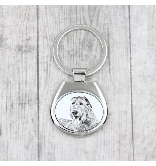 Irischer Wolfshund, Irish Wolfhound - Schlüsselanhänger mit Hund, Anhänger mit Aufdruck, personalisierter Anhänger der Marke Art-Dog