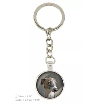 Levrette d'Italie, Petit lévrier italien - porte-clés avec votre photo, accessoire pour clés, breloque pour sac de la marque Art-Dog