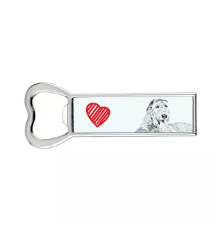 Irish Wolfhound - bottle opener with a dog, personalized fridge opener, unique gift for a man by Art-Dog brand
