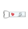 Irish Wolfhound - bottle opener with a dog, personalized fridge opener, unique gift for a man by Art-Dog brand