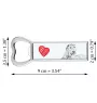 Irish Wolfhound - bottle opener with a dog, personalized fridge opener, unique gift for a man by Art-Dog brand